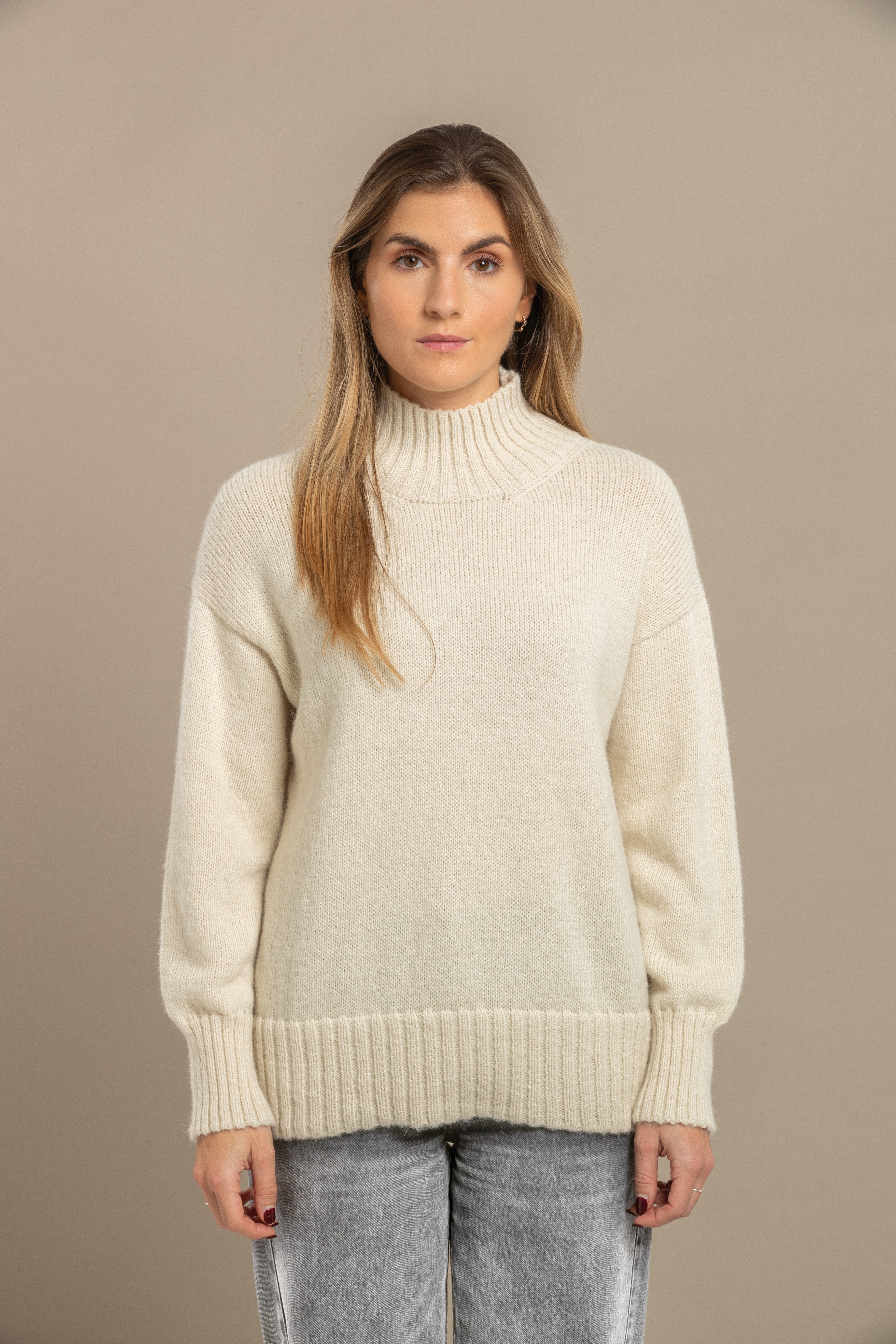 DOROTHEE high neck alpaca sweater – Hug & Hum