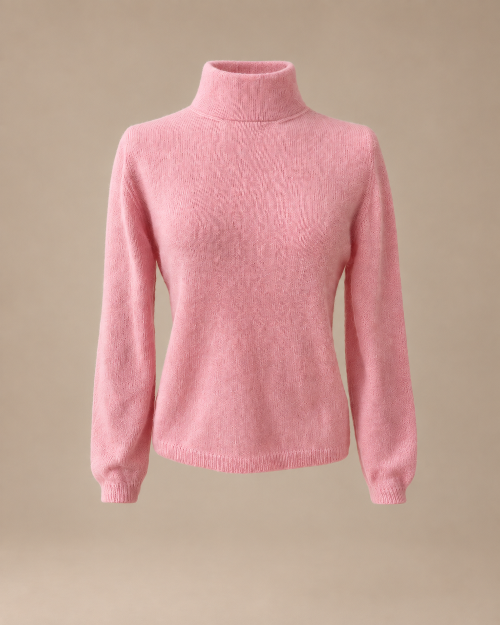 Danira ~ alpaca trui met hoge hals, powder pink