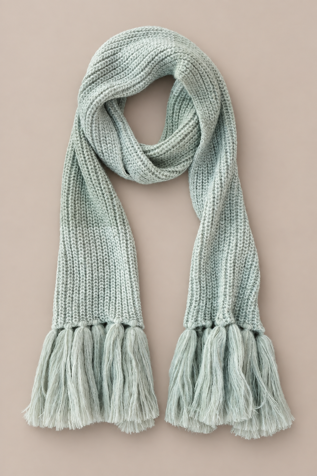 ELARA alpaca sjaal met franjes