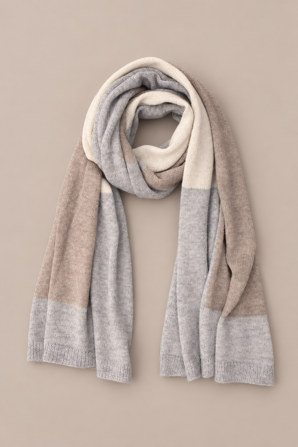 ZAKIRA colour block alpaca sjaal