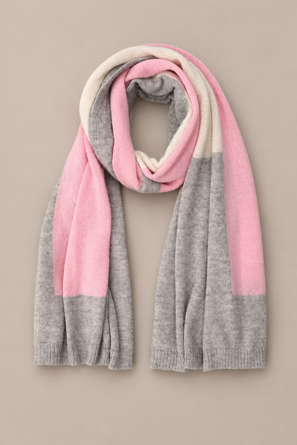 ZAKIRA colour block alpaca sjaal 