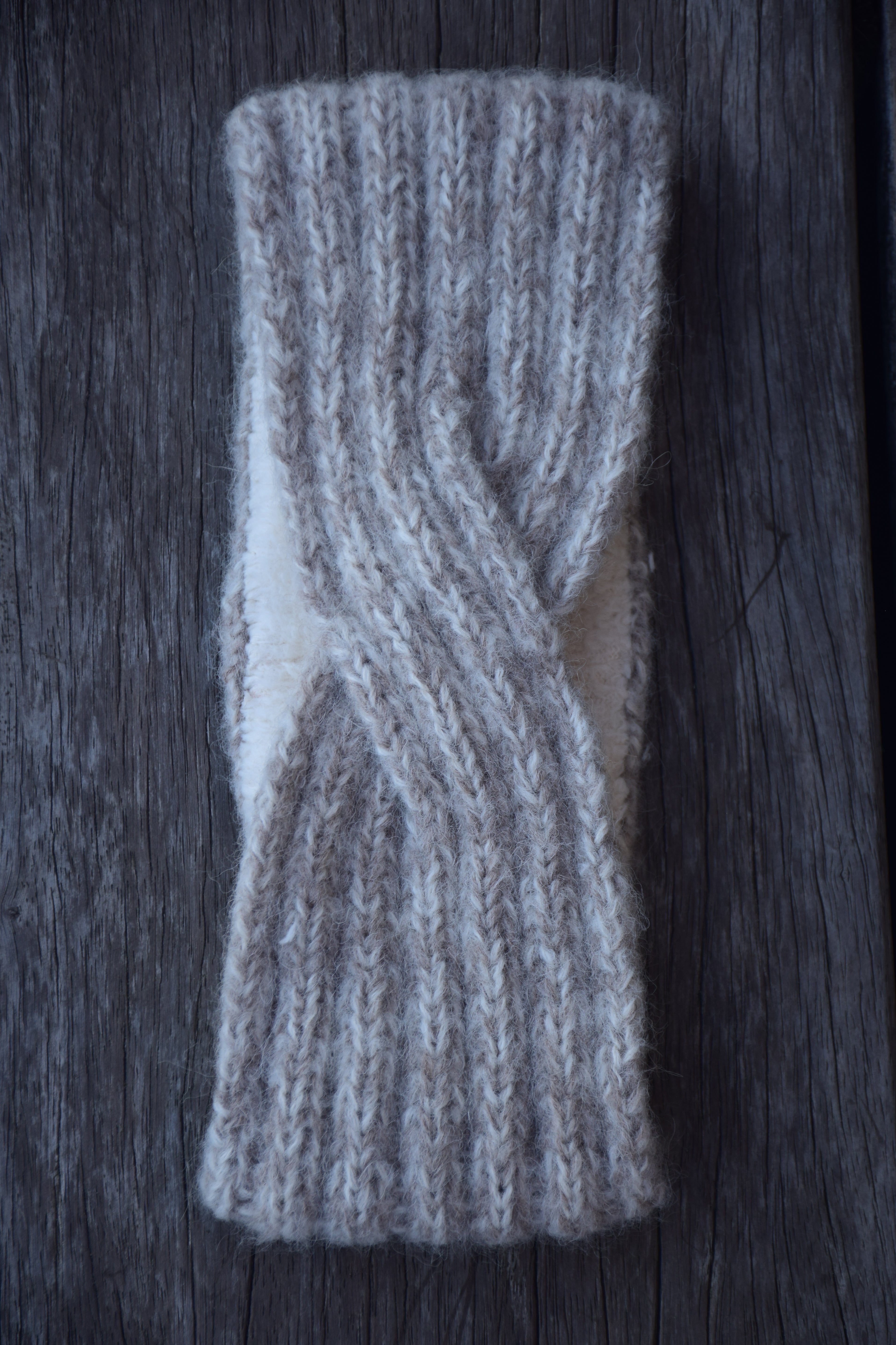 ZENA alpaca headband mushroom/cloudy white